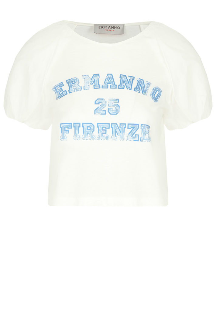 Укороченная футболка с логотипом ERMANNO FIRENZE