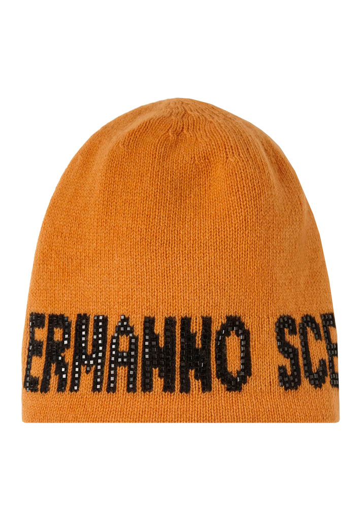 Оранжевая шапка из кашемира ERMANNO SCERVINO