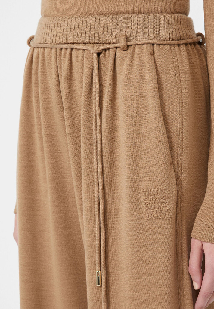Брюки MAX MARA  - Шерсть - цвет бежевый