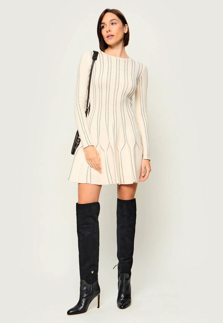 Мини-платье из смесовой вискозы ELISABETTA FRANCHI - ИТАЛИЯ