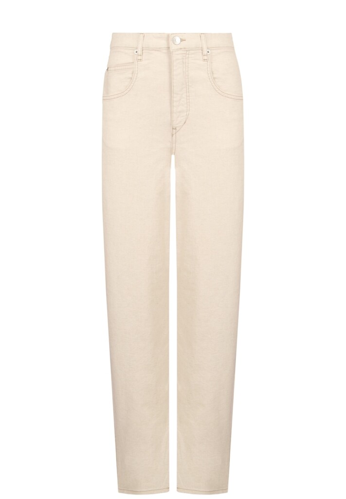 Джинсы из смеси хлопка и льна  ISABEL MARANT ÉTOILE