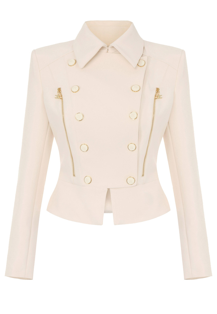 Двубортный приталенный жакет ELISABETTA FRANCHI