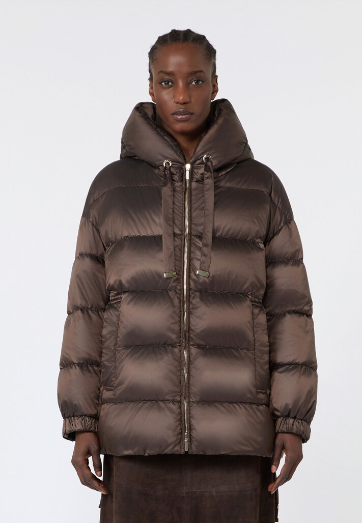 Пуховик MAX MARA  - Полиамид - цвет коричневый