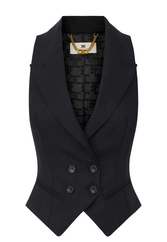 Жилет из костюмной шерсти ELISABETTA FRANCHI
