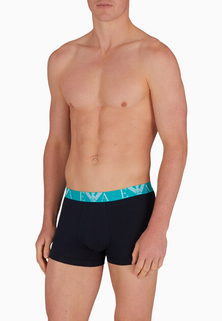 Комплект боксеров EMPORIO ARMANI Underwear  - Хлопок - цвет синий