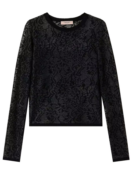 Кружевной лонгслив  TWINSET Milano