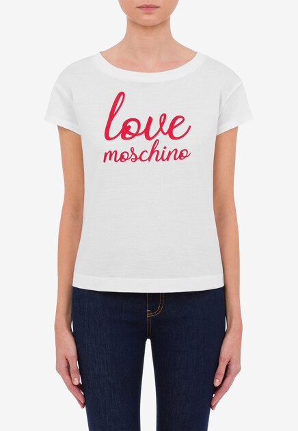 Футболка с лого-принтом MOSCHINO Love - ИТАЛИЯ