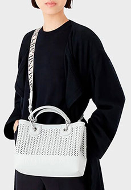 Перфорированная сумка шоппер EMPORIO ARMANI