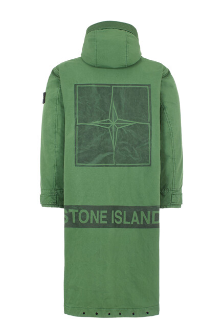Плащ с крупным логотипом  STONE ISLAND - ИТАЛИЯ