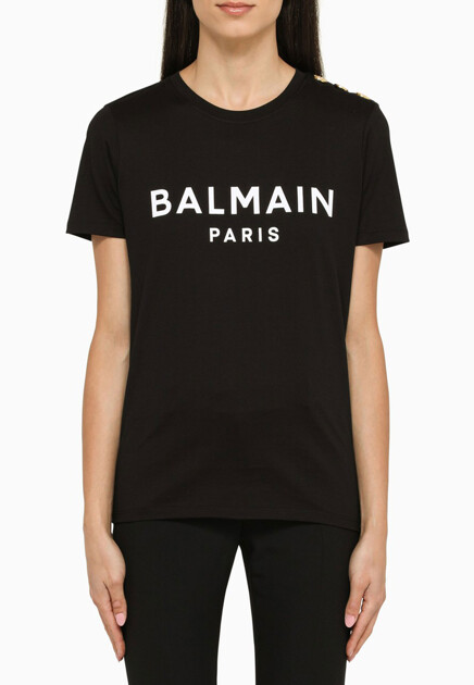 Футболка с логотипом  BALMAIN - ФРАНЦИЯ