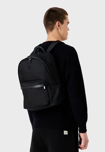 Черный рюкзак из полиэстера EMPORIO ARMANI