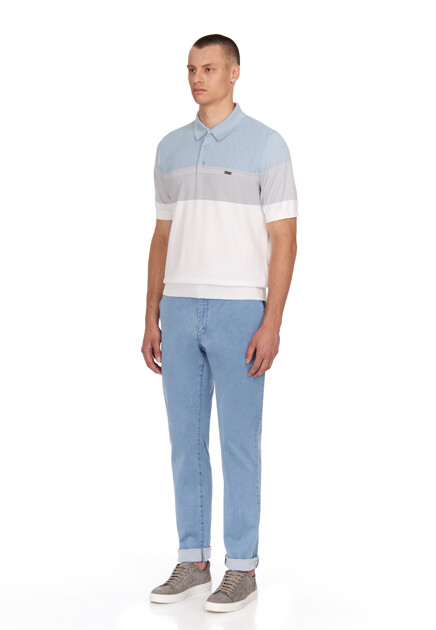 Поло из смеси хлопка и шёлка ZILLI - ФРАНЦИЯ