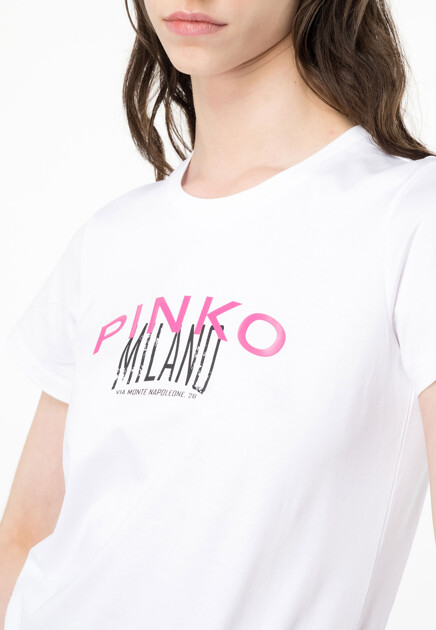 Футболка PINKO  - Хлопок - цвет белый