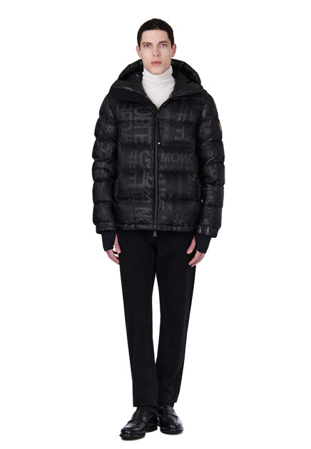 Утеплённая куртка со сплошным принтом MONCLER - ИТАЛИЯ