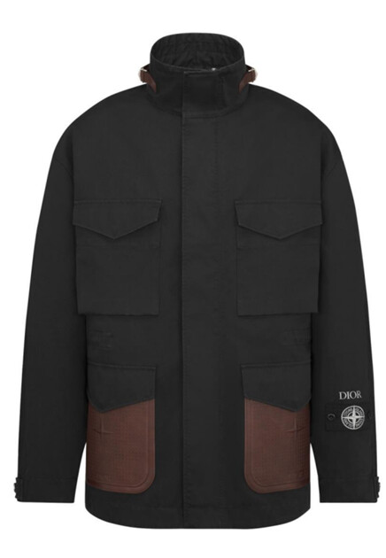 Парка с кожаными деталями DIOR & STONE ISLAND