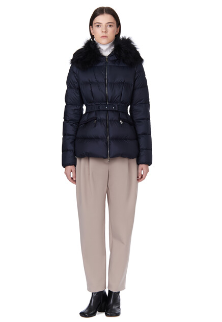 Приталенная куртка с мехом MONCLER - ИТАЛИЯ