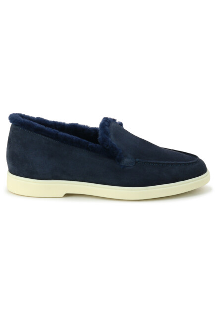 Замшевые лоферы на меху SANTONI