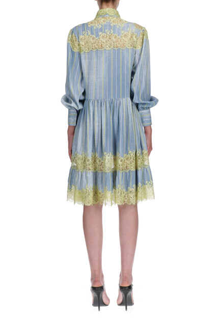 Платье-рубашка с кружевом  ERMANNO SCERVINO - ИТАЛИЯ