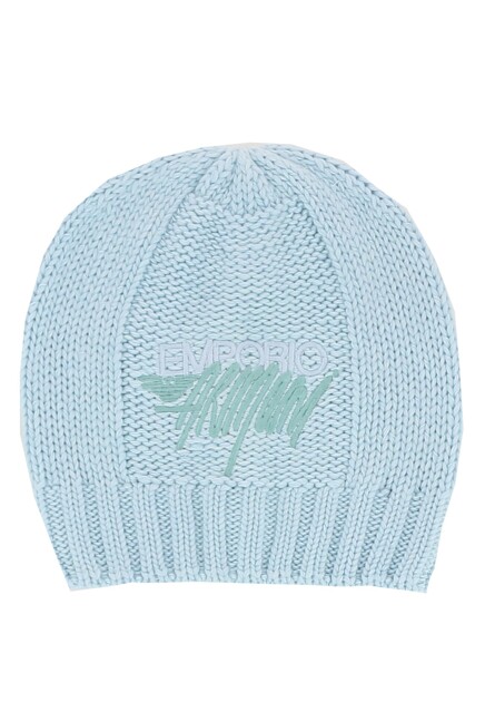 Голубая шапка EMPORIO ARMANI