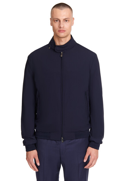 Бомбер CORNELIANI  - Полиэстер, Шерсть - цвет синий