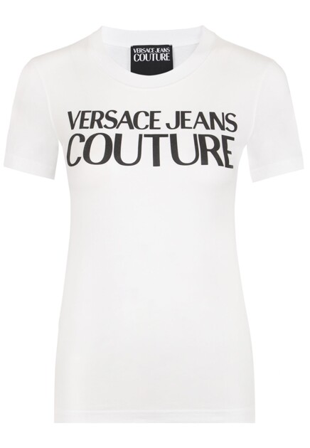 Белая футболка с принтом VERSACE JEANS COUTURE