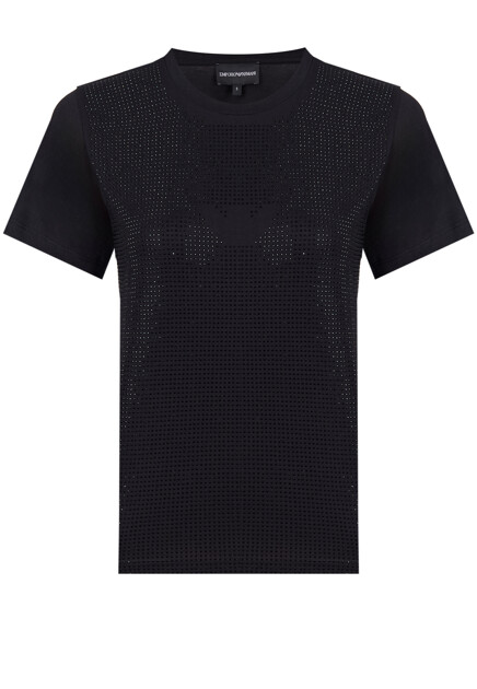 Футболка с декором  EMPORIO ARMANI