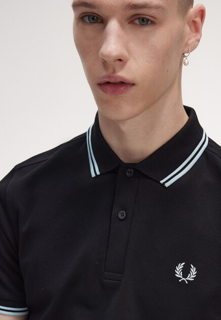 Поло FRED PERRY  - Хлопок - цвет черный