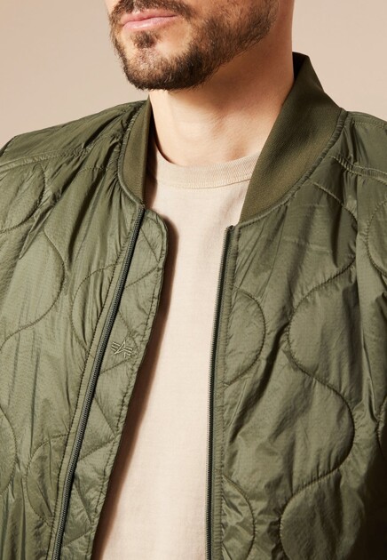 Ветровка ALPHA INDUSTRIES  - Полиамид - цвет зеленый
