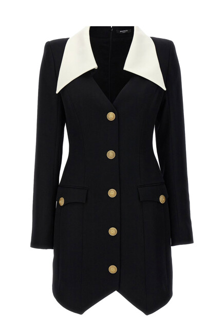 Платье мини из шерсти BALMAIN