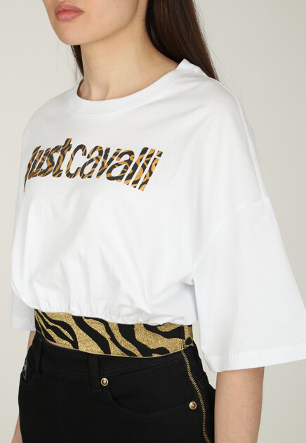 Футболка JUST CAVALLI  - Хлопок - цвет белый