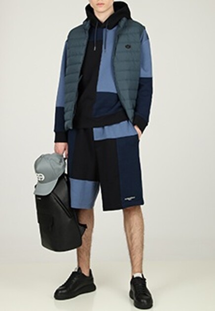 Толстовка в стиле колор-блок EMPORIO ARMANI