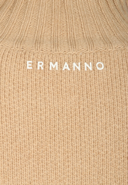 Свитер из шерсти с басонным кружевом  ERMANNO FIRENZE - ИТАЛИЯ