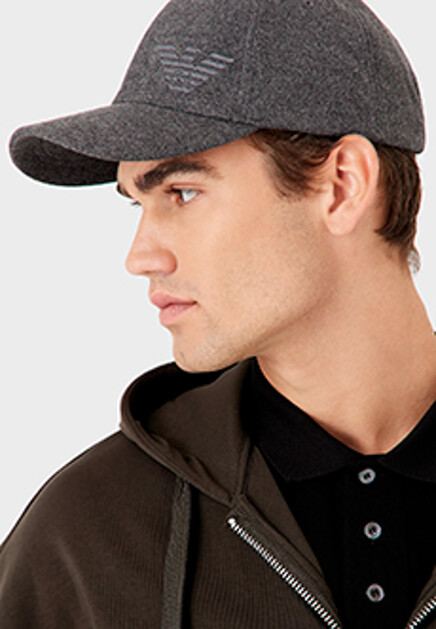Бейсболка с вышитым логотипом  EMPORIO ARMANI