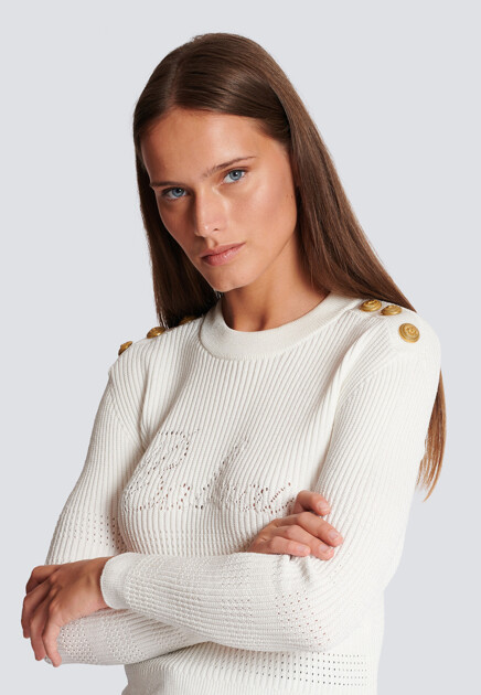 Джемпер BALMAIN  - Вискоза - цвет белый
