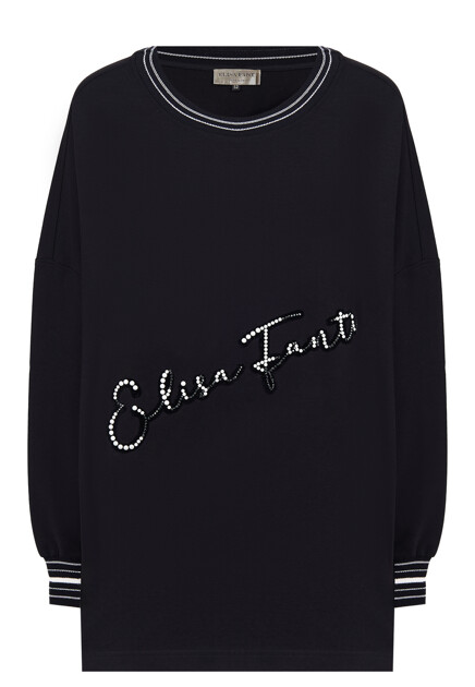 Джемпер из смесовой вискозы с декором ELISA FANTI