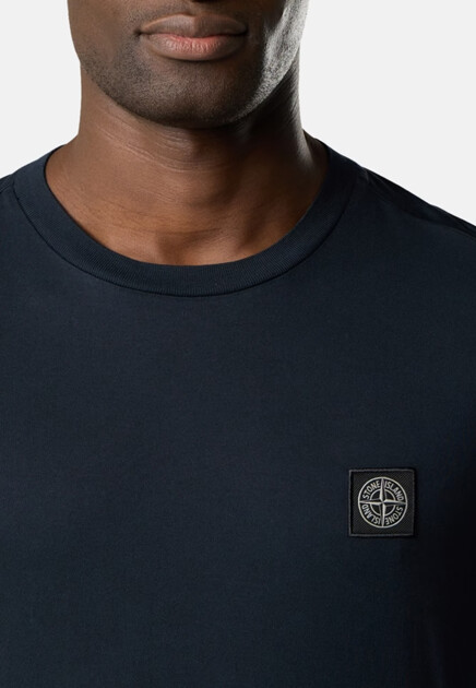 Футболка STONE ISLAND  - Хлопок - цвет синий