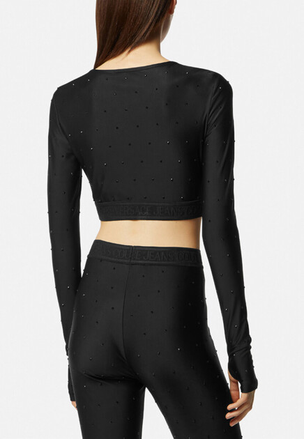 Топ VERSACE JEANS COUTURE  - Полиэстер - цвет черный