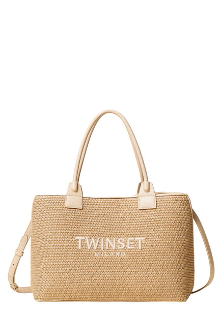 Сумка-шоппер с эффектом рафии TWINSET Milano