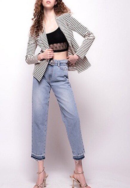 Джинсы с винтажным эффектом PINKO