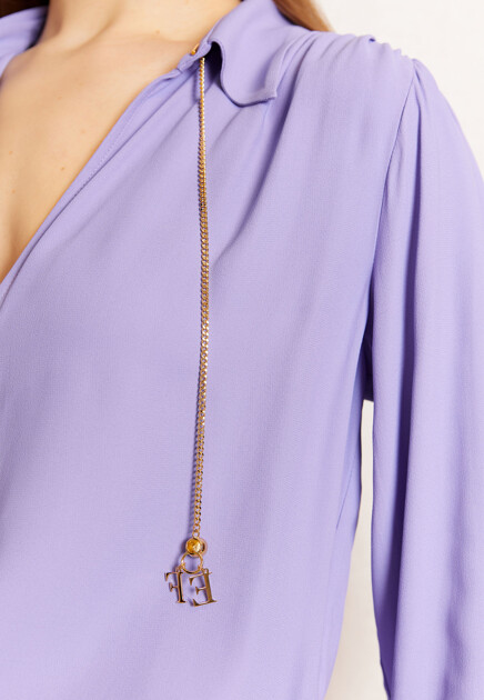 Блуза ELISABETTA FRANCHI  - Вискоза - цвет фиолетовый