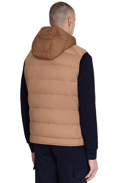 Жилет MONCLER  - Полиамид, Кашемир - цвет бежевый