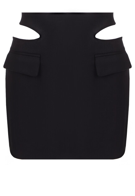 Мини-юбка с фигурными вырезами DION LEE