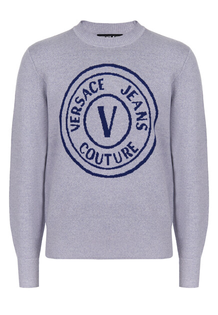 Джемпер с вышитым логотипом VERSACE JEANS COUTURE