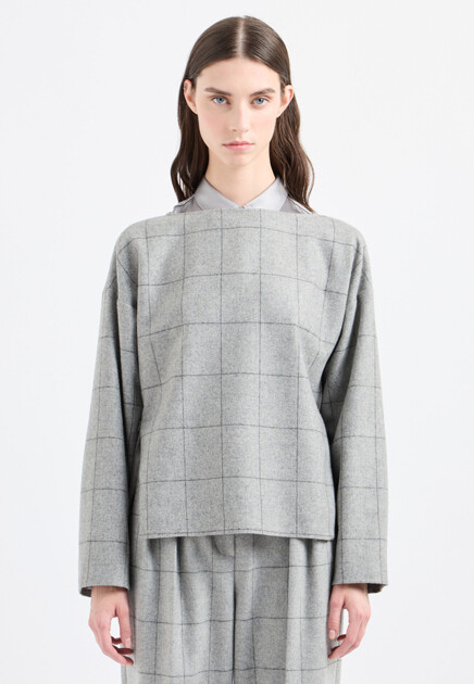 Джемпер в клетку EMPORIO ARMANI