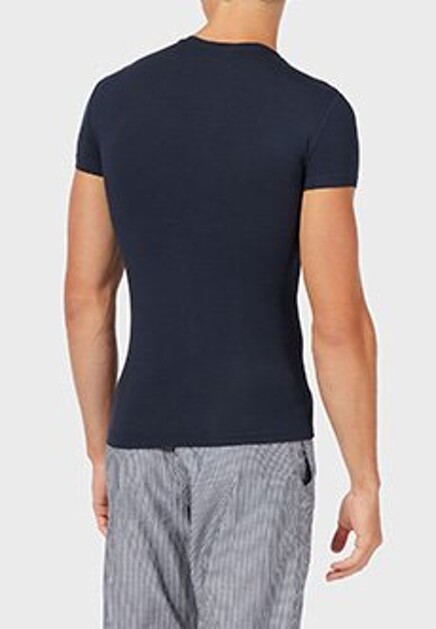 Синяя футболка EMPORIO ARMANI