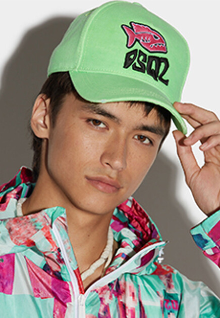 Зеленая бейсболка  DSQUARED2