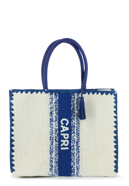 Шоппер из рафии Capri  DE SIENA