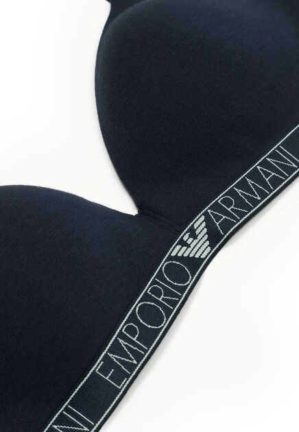 Бюстгальтер EMPORIO ARMANI Underwear  - Хлопок - цвет синий