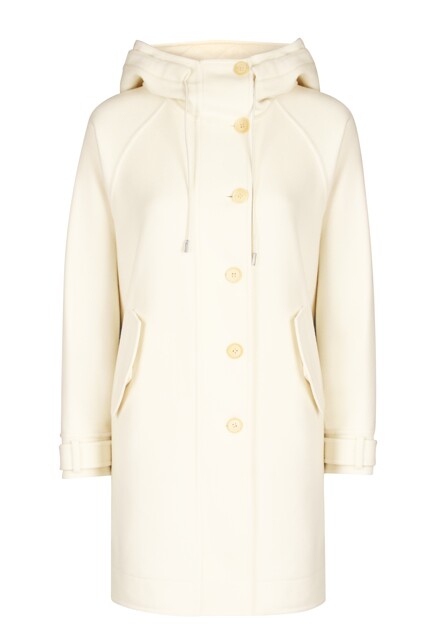 Однобортное шерстяное пальто ERMANNO SCERVINO