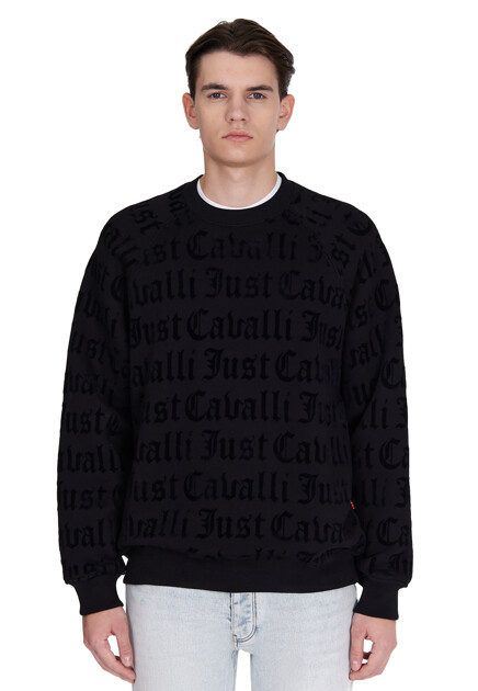 Свитшот JUST CAVALLI  - Хлопок - цвет черный